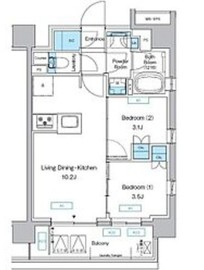 プレディアコート三軒茶屋 902 間取り図