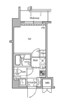 レジディア広尾2 1005 間取り図