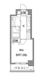 カスタリア中目黒 402 間取り図
