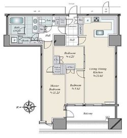 三田ガーデンヒルズ EAST HILL 4階 間取り図