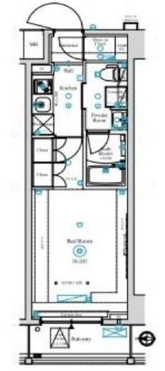 ARKMARK南千住RESIDENCE (アークマーク南千住レジデンス) 8階 間取り図