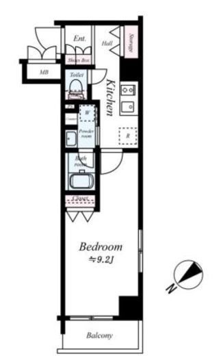 ジーコンフォートウエスト新横浜 10階 間取り図