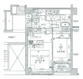 ルネ・ブランシュ横浜海岸通り 7階 間取り図