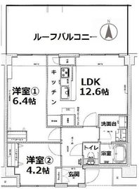シティコート目黒 601 間取り図