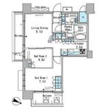 パークアクシス東十条 1303 間取り図