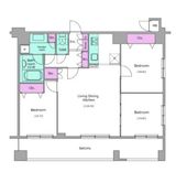 レジディア築地 1001 間取り図