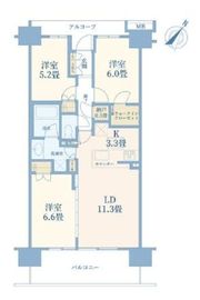 パークホームズグランファーストエアリーコート 7階 間取り図