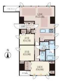 レジデンス業平 701 間取り図