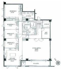 表参道コート (Omotesando Court) 105W 間取り図