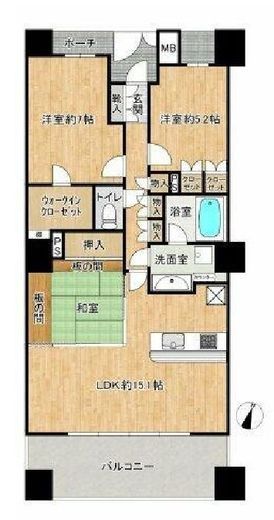 リストレジデンス辻堂タワー 7階 間取り図