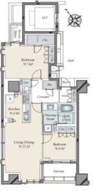 プラウド虎ノ門 4階 間取り図