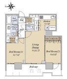 HARUMI FLAG SKYDUO PARK VILLAGE (晴海フラッグ スカイデュオ パークヴィレッジ) 18階 間取り図