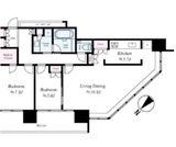 ブリリアグランデみなとみらいパークフロントタワー 23階 間取り図