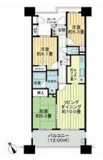 グランヒルズTOKYOイースト 14階 間取り図