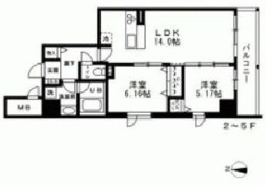 LA BELJOUR錦糸町 (ラベルジュー錦糸町) 901 間取り図