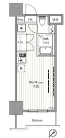 レジディア東銀座 513 間取り図