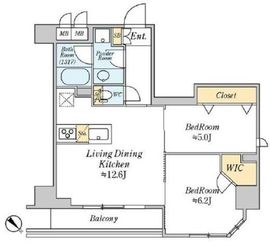 クレストコート志村坂上 8階 間取り図