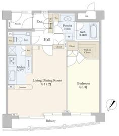 フェアロージュ南平台 3階 間取り図