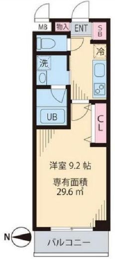 ウェスティング中野坂上 504 間取り図