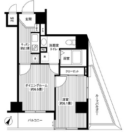 カスタリア初台 504 間取り図