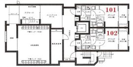 グローリオシェルト武蔵小杉Ⅱ 101 間取り図