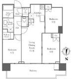 HARUMI FLAG SKYDUO PARK VILLAGE (晴海フラッグ スカイデュオ パークヴィレッジ) 25階 間取り図