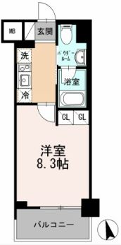 カスタリア大森3 702 間取り図