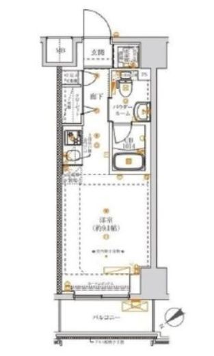 スパシエ東神奈川 5階 間取り図