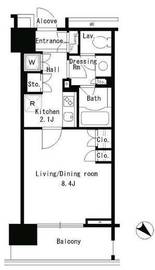 パークアクシス日本橋ステージ 507 間取り図