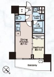 クラシアム文京白山 802 間取り図