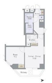 アルカーデンシティリンクス新宿 407 間取り図