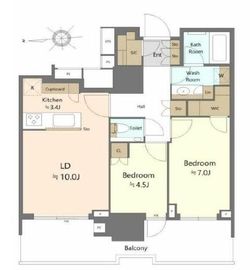 HARUMI FLAG SKYDUO SUN VILLAGE (晴海フラッグ スカイデュオ サンヴィレッジ) 9階 間取り図