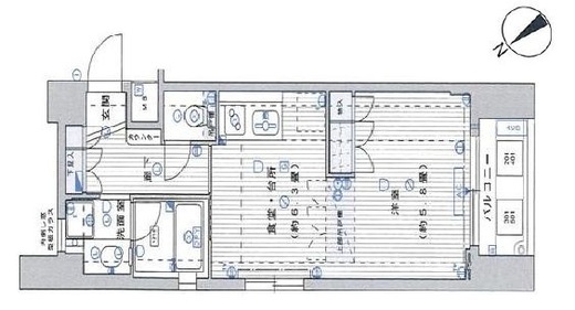 藤和シティスクエア渋谷 4階 間取り図