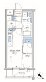 プライムブリス品川旗の台 307 間取り図