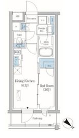 プライムブリス品川旗の台 407 間取り図