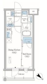 プライムブリス品川旗の台 404 間取り図