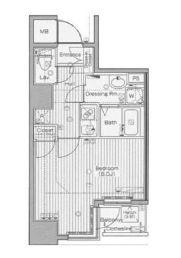 グランド・ガーラ南麻布 4階 間取り図