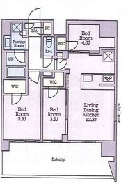クレストコート東陽町 1105 間取り図