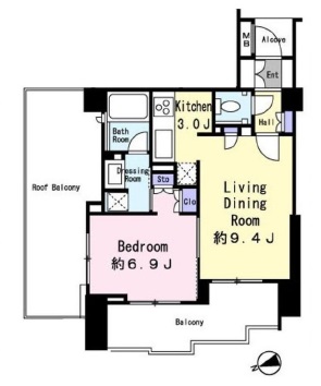 ザ・コートガーデン目黒東山 5階 間取り図