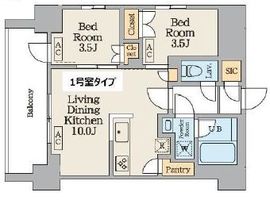 Garden Xavis南蒲田 (ガーデンザヴィス南蒲田) 601 間取り図