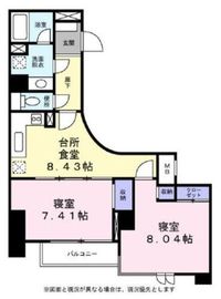 アクトフォルム武蔵小山 801 間取り図