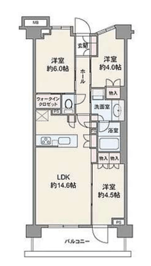 パークシティ高田馬場 2階 間取り図