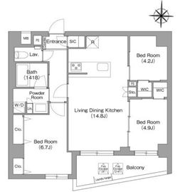 コンフォリア・リヴ永福町 406 間取り図