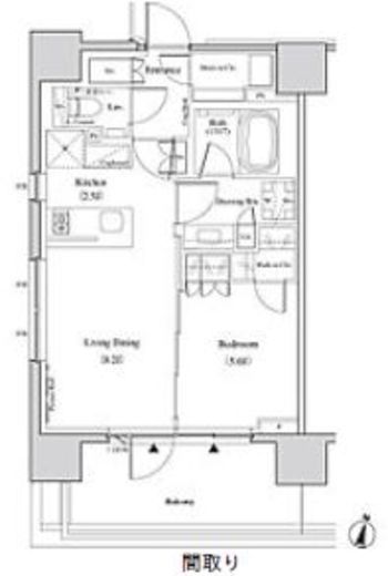 ザ・パークハビオ代々木 501 間取り図