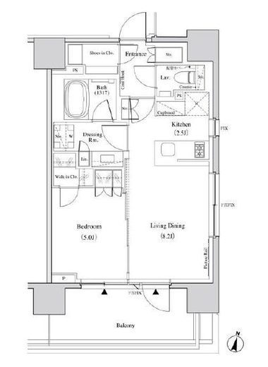 ザ・パークハビオ代々木 604 間取り図