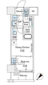 パークアクシス横浜伊勢佐木町通り 305 間取り図