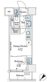 パークアクシス横浜伊勢佐木町通り 306 間取り図