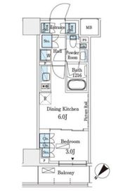 パークアクシス横浜伊勢佐木町通り 703 間取り図