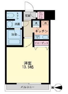 コンシェリア西新宿タワーズウエスト 7階 間取り図