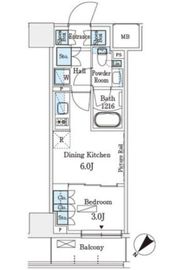 パークアクシス横浜伊勢佐木町通り 1003 間取り図